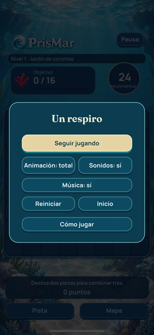 Controles reales de música, sonido y movimiento